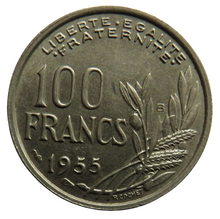 Load image into Gallery viewer, 1955 France 100 Francs Coin
