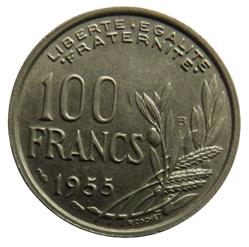 1955 France 100 Francs Coin