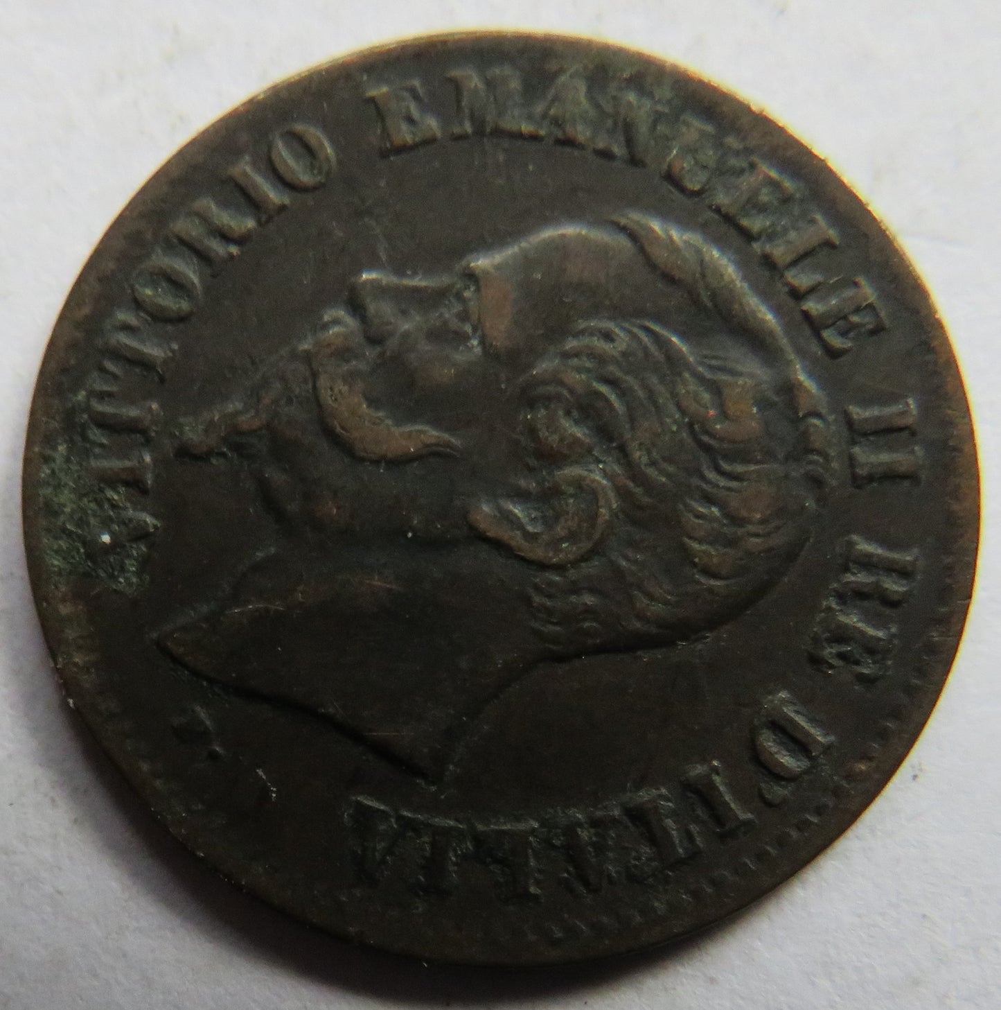 1861 Italy 2 Centesimi Coin