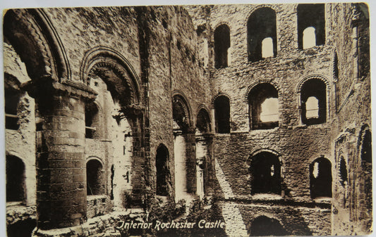 Vintage Postcard of Interior Rochester Castle