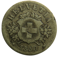 Load image into Gallery viewer, 1850 Switzerland 20 Rappen Coin
