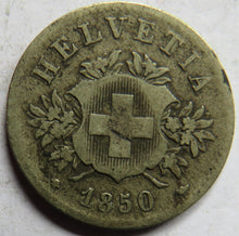 Load image into Gallery viewer, 1850 Switzerland 20 Rappen Coin
