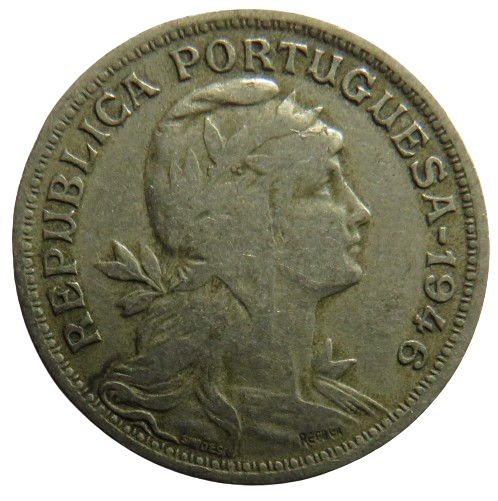 1946 Portugal 50 Centavos Coin