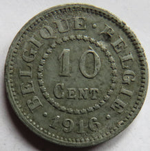 Load image into Gallery viewer, 1916 Belgium 10 Centimes Coin
