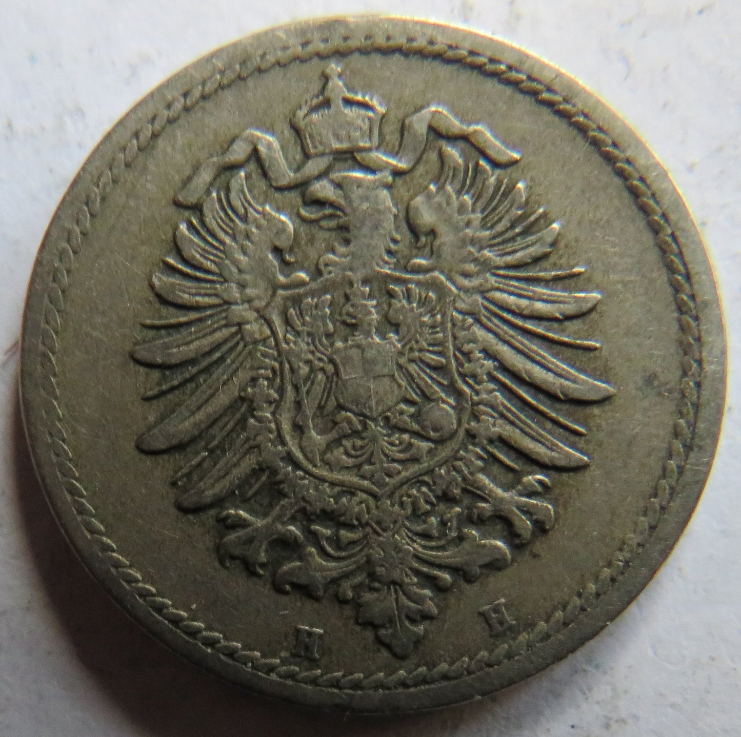 1876-H Germany 5 Pfennig Coin