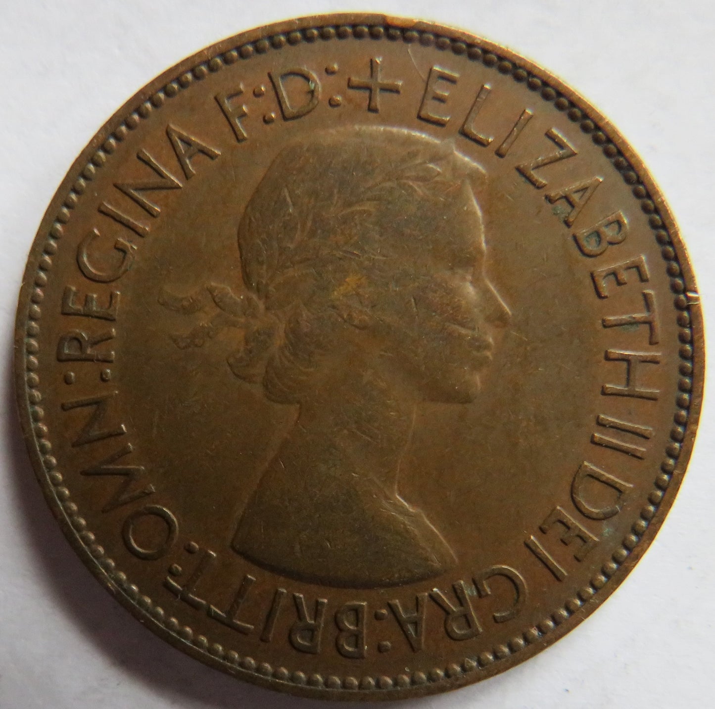 1953 Queen Elizabeth II One Penny Coin - Great Britain