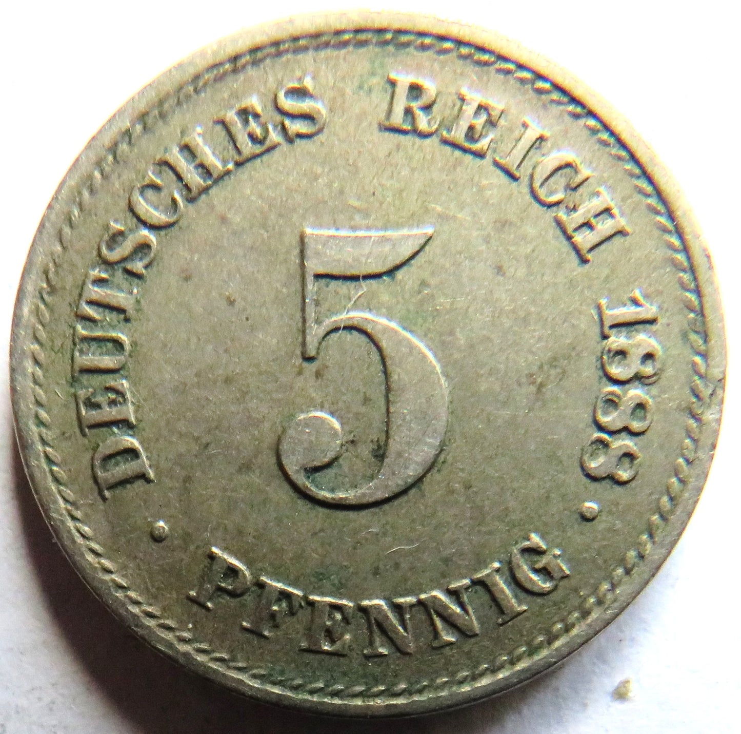 1888-D Germany 5 Pfennig Coin