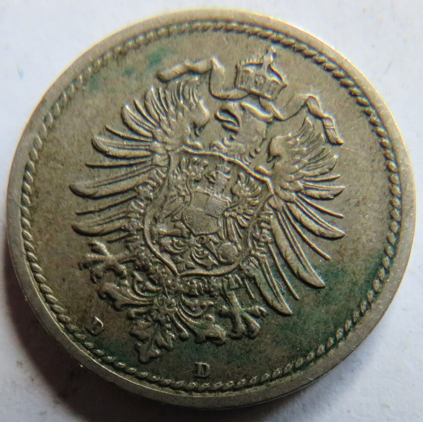 1888-D Germany 5 Pfennig Coin