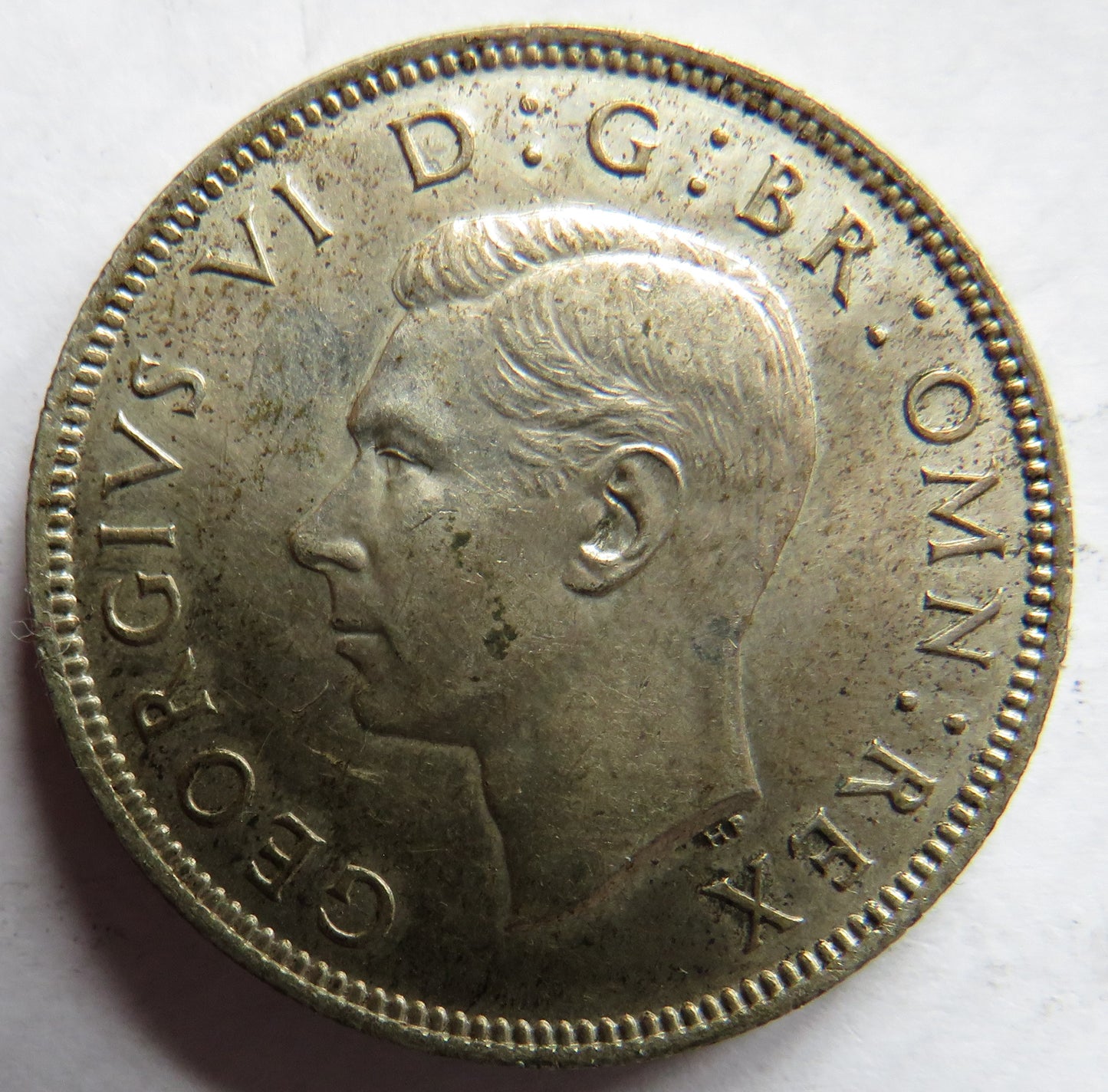 1944 King George VI Silver Florin / Two Shillings Coin