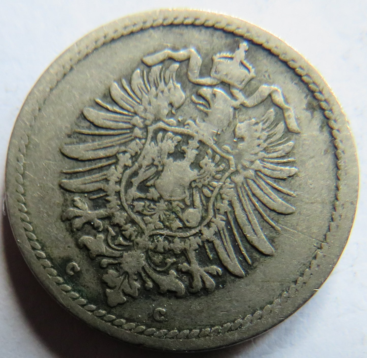 1876-C Germany 5 Pfennig Coin
