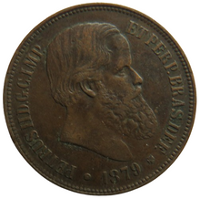 Load image into Gallery viewer, 1879 Brazil 40 Reis Coin
