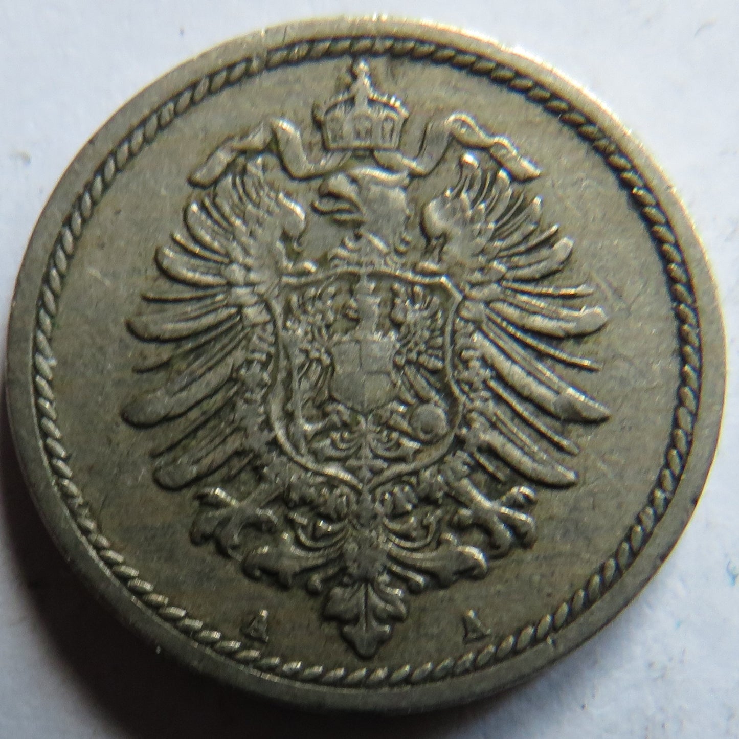 1889-A Germany 5 Pfennig Coin