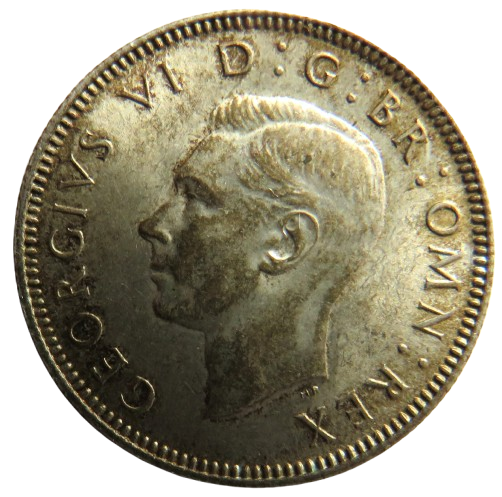 1945 King George VI Silver (English) Shilling Coin - Great Britain