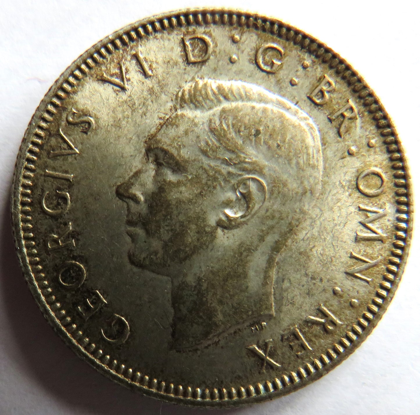 1945 King George VI Silver (English) Shilling Coin - Great Britain