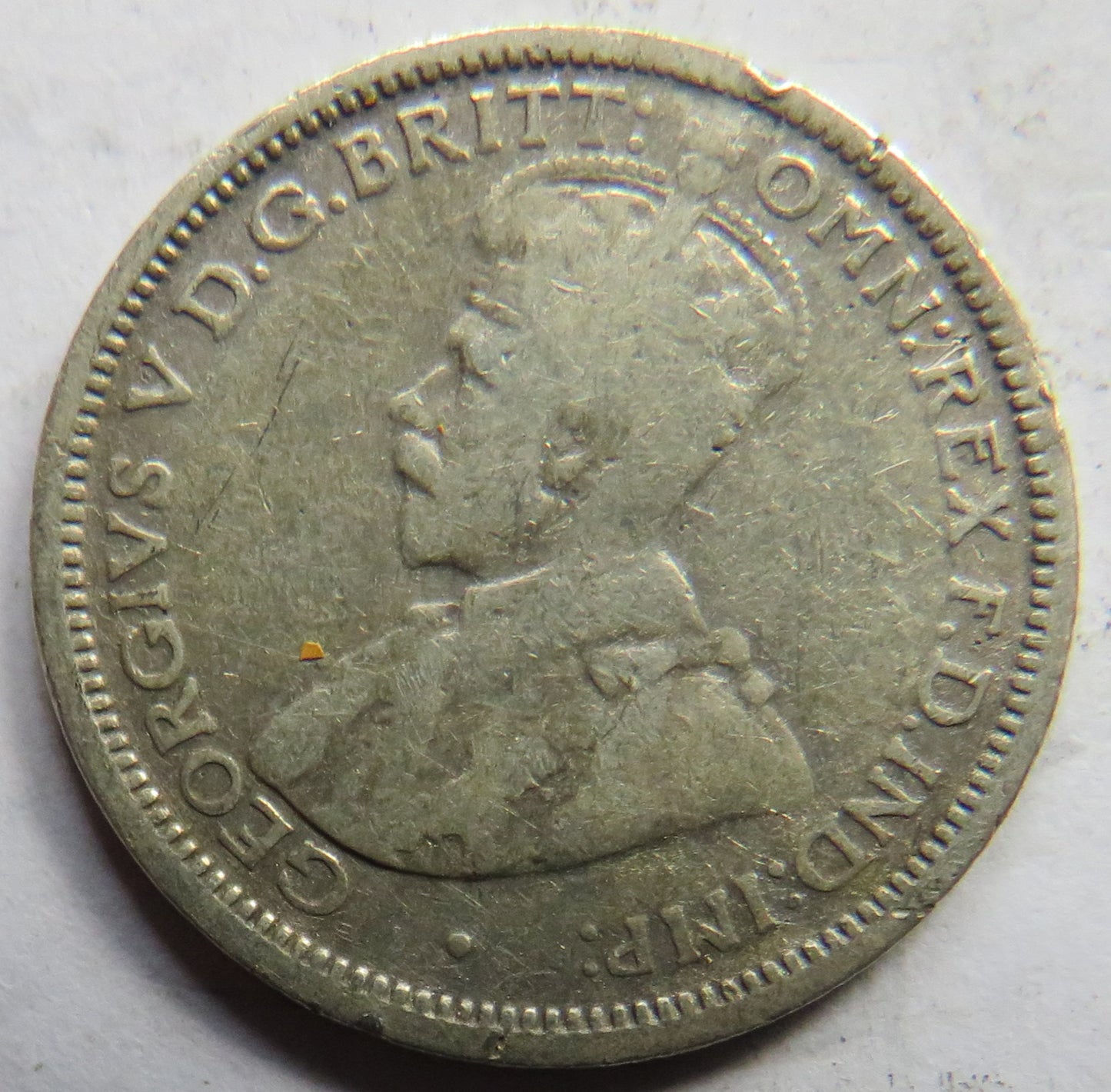 1922 King George V Australia Silver Sixpence Coin