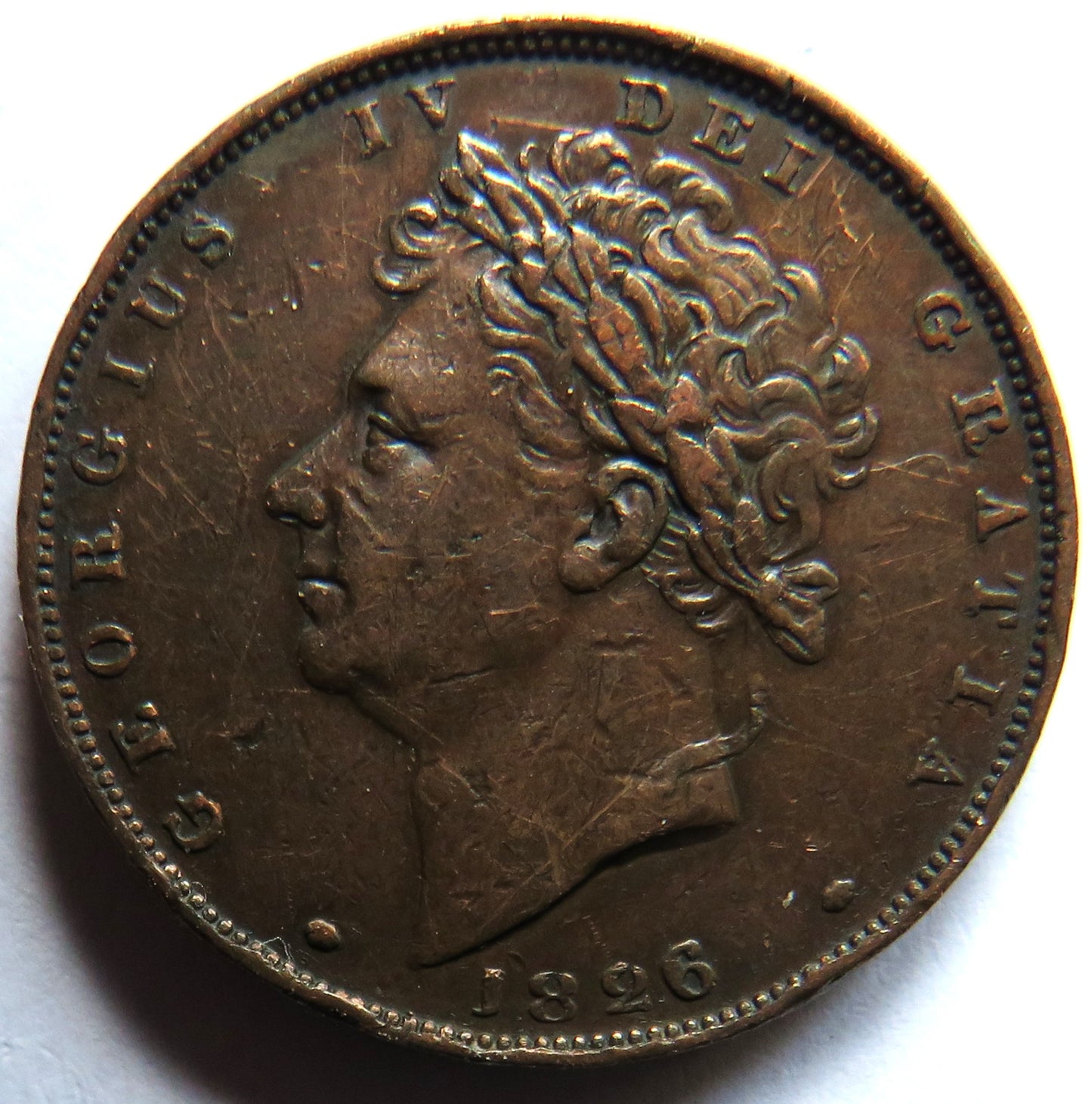 1826 King George IV Farthing Coin - Great Britain