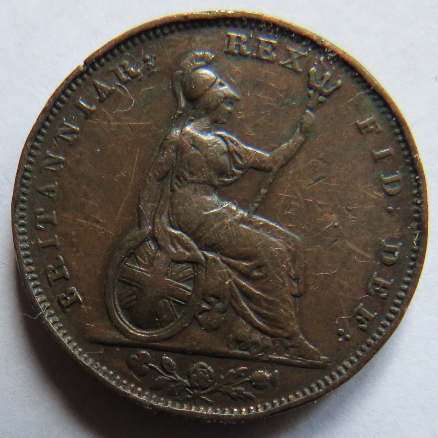 1826 King George IV Farthing Coin - Great Britain
