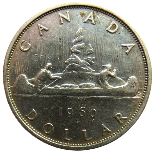 1960 Queen Elizabeth II Canada Silver $1 One Dollar Coin