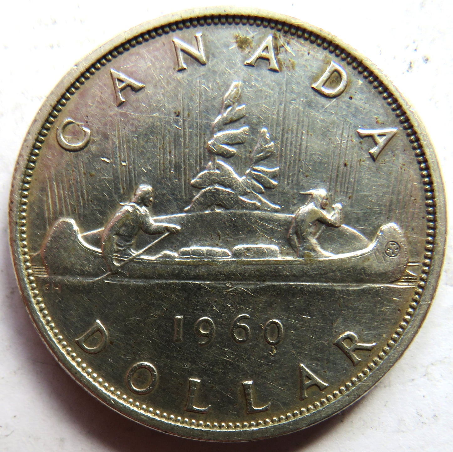 1960 Queen Elizabeth II Canada Silver $1 One Dollar Coin