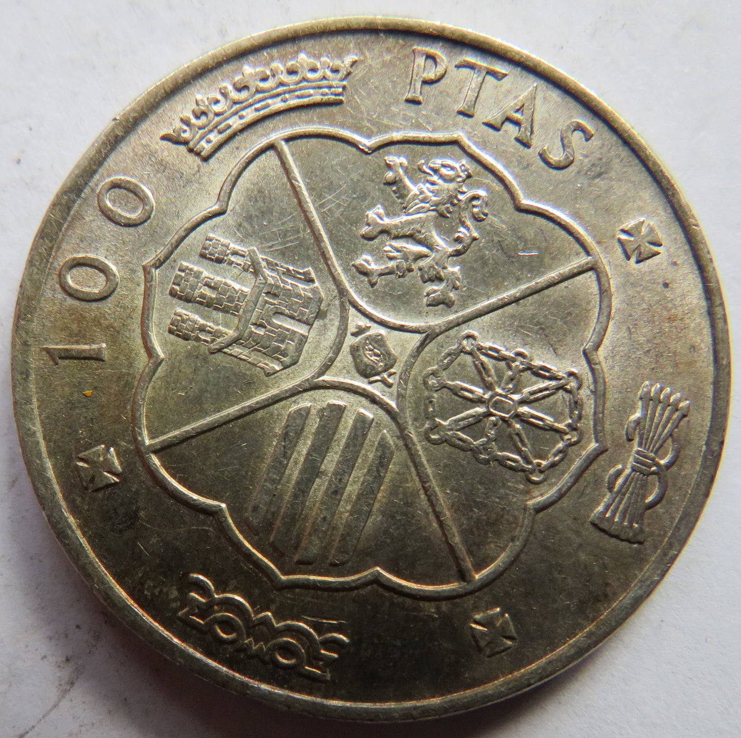 1966 Spain Silver 100 Pesetas Coin
