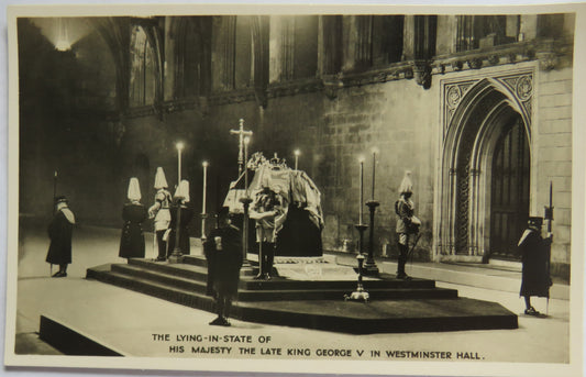 Vintage Postcard of The Lying-In-State of His Majesty The Late King George V In Westminster