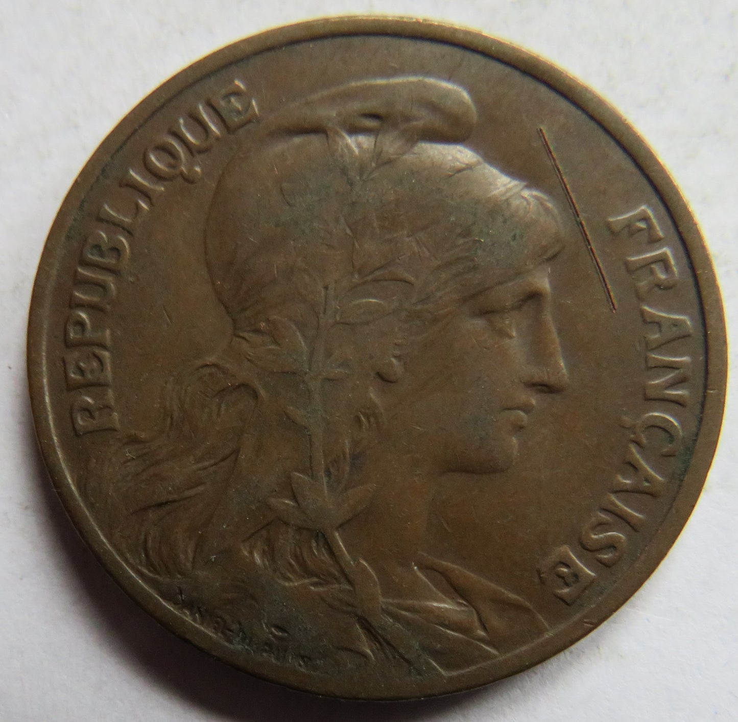 1913 France 10 Centimes Coin