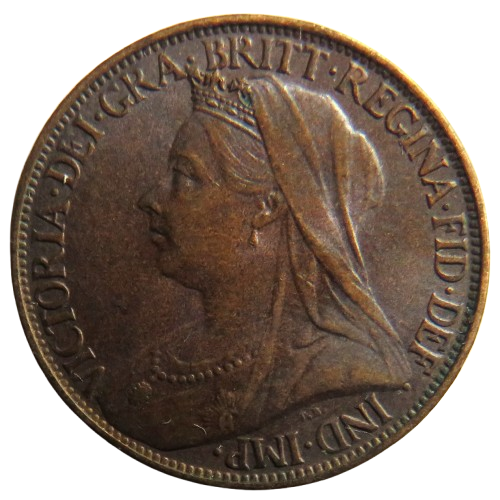 1901 Queen Victoria Farthing Coin - Great Britain