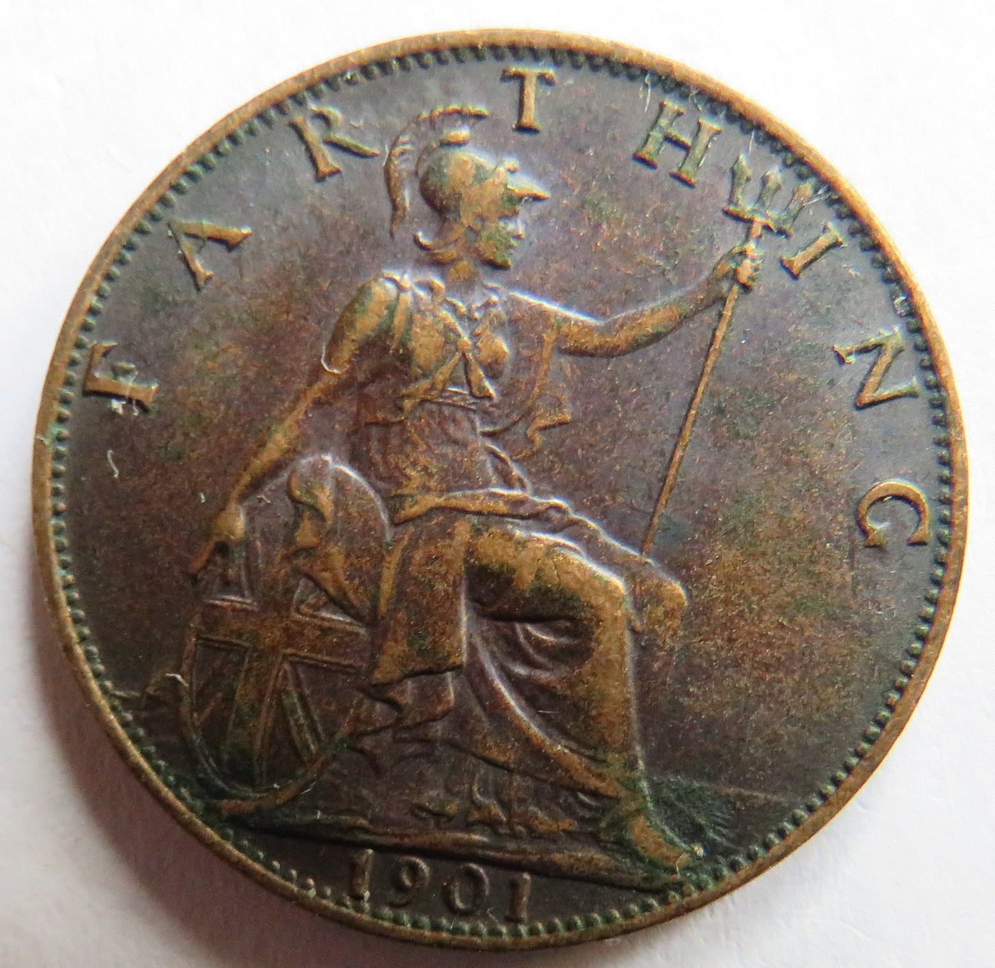 1901 Queen Victoria Farthing Coin - Great Britain