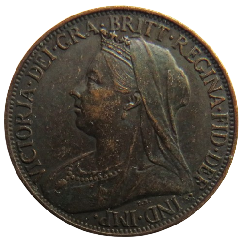 1901 Queen Victoria Farthing Coin - Great Britain