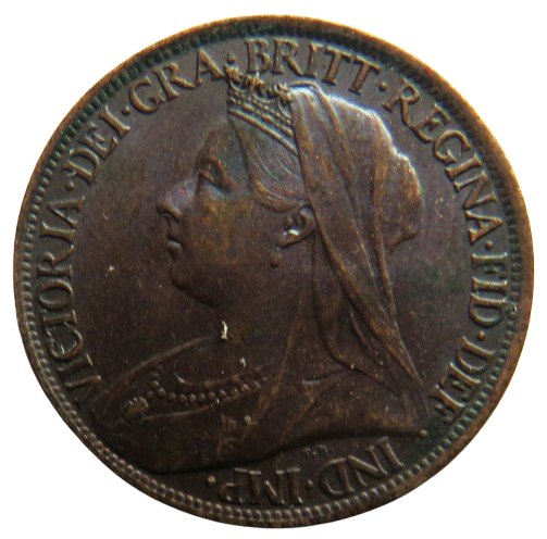 1901 Queen Victoria Farthing Coin - Great Britain