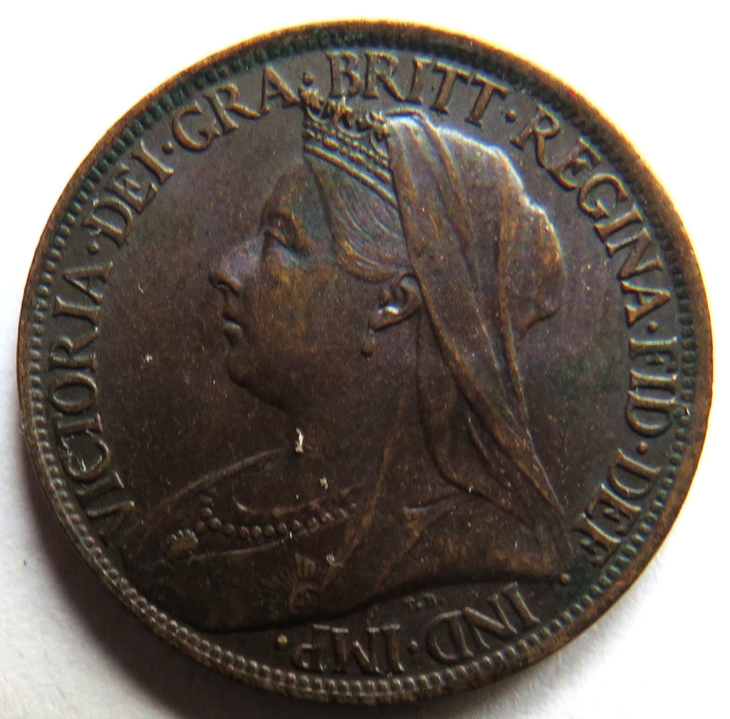 1901 Queen Victoria Farthing Coin - Great Britain