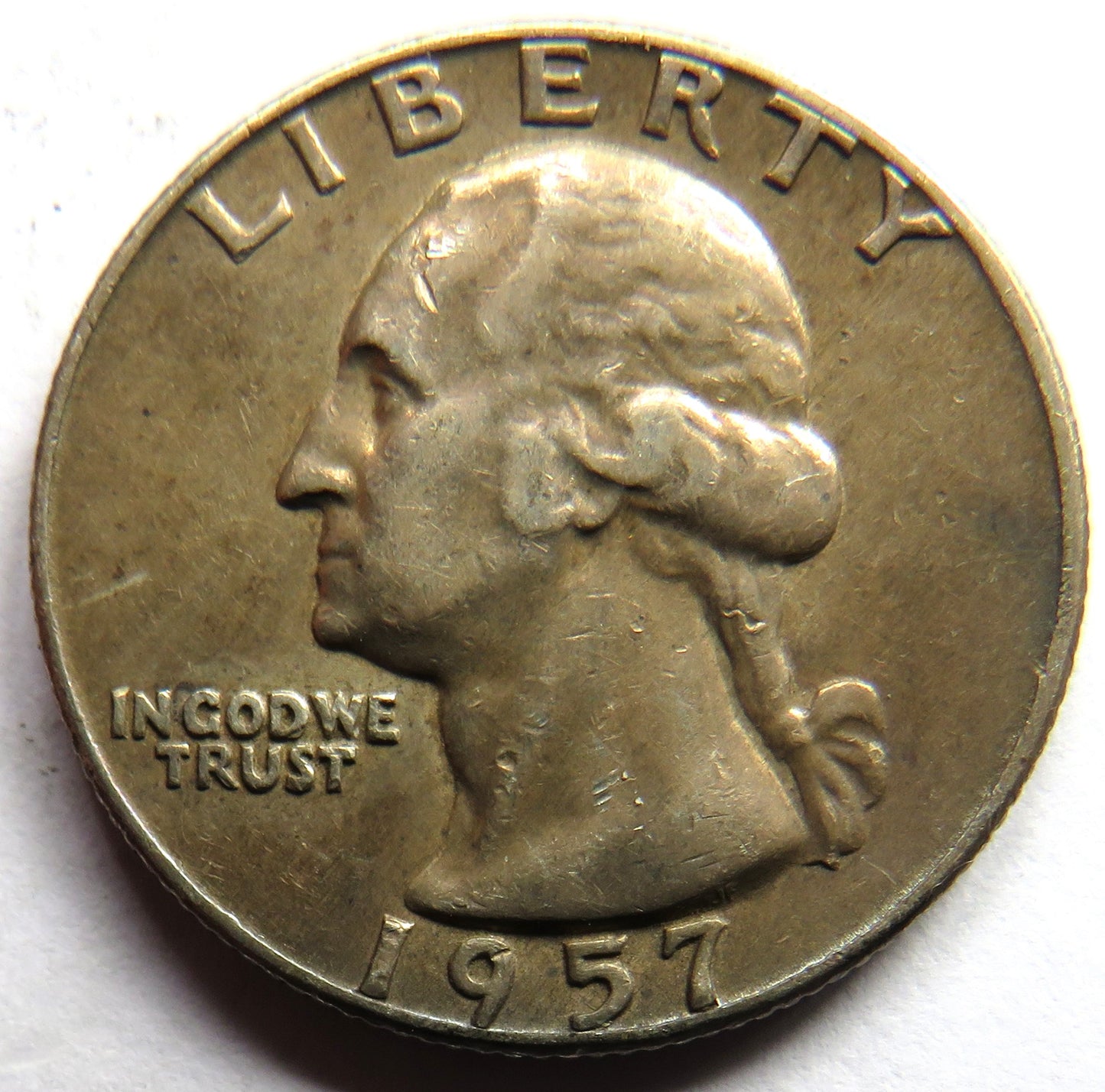 1957 USA Washington Silver $1/4 Quarter Coin