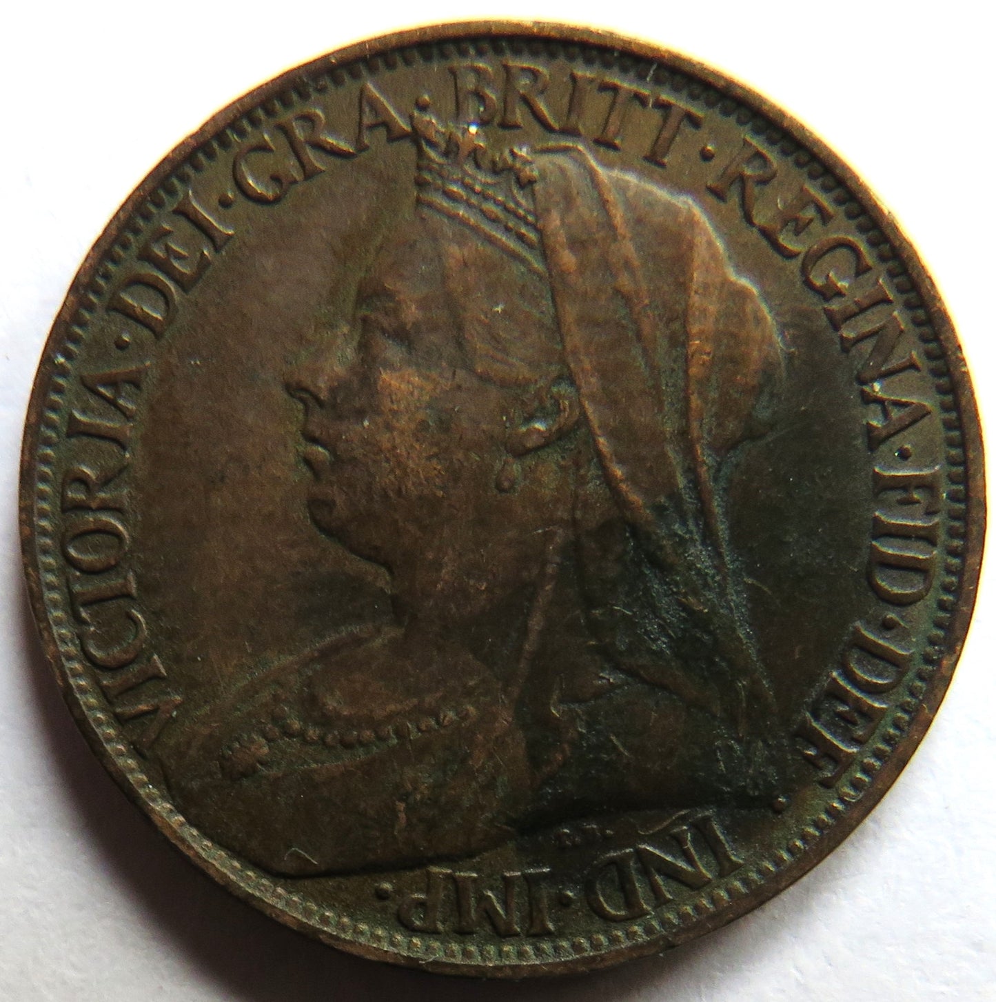 1900 Queen Victoria Farthing Coin - Great Britain