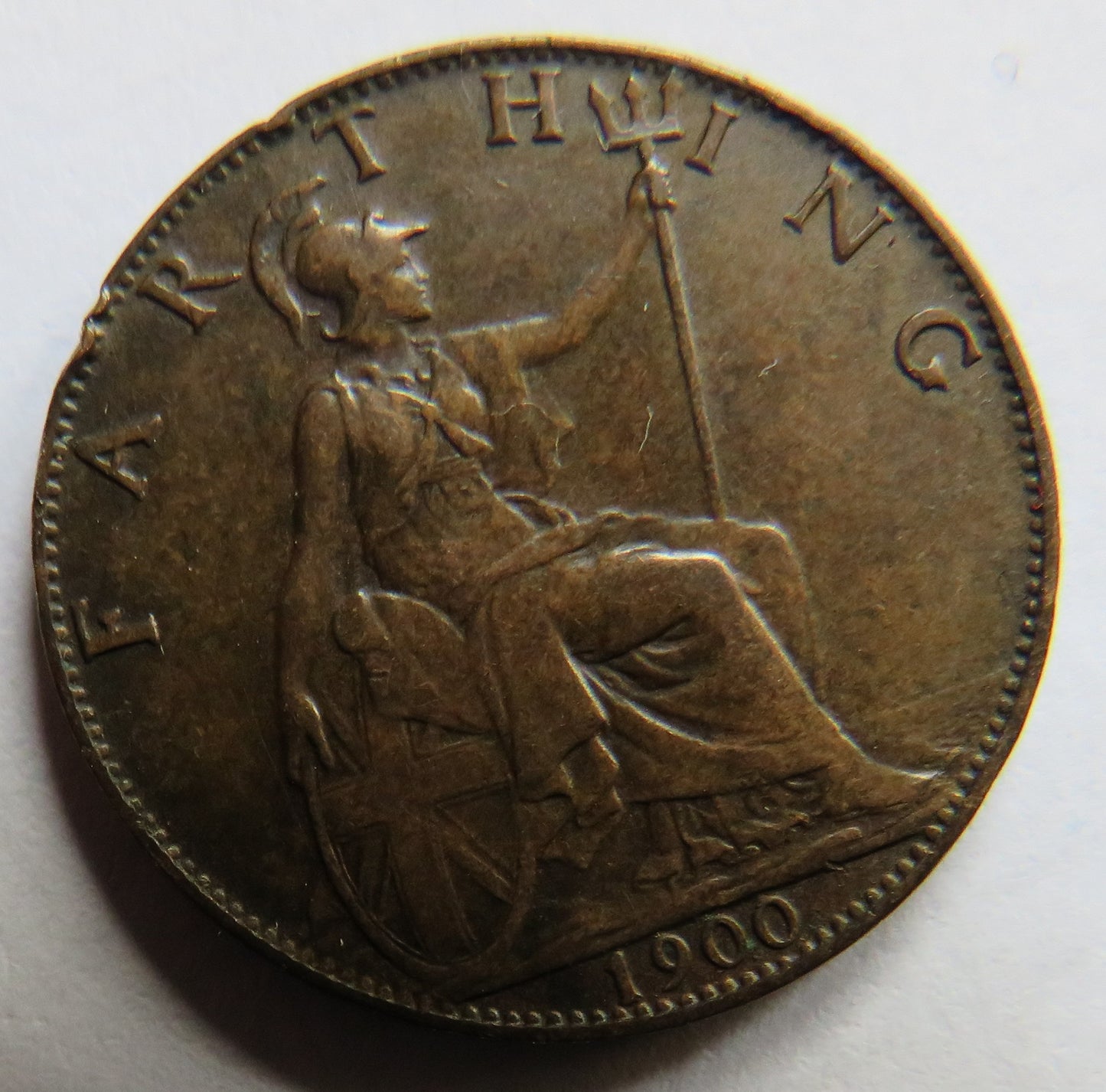 1900 Queen Victoria Farthing Coin - Great Britain