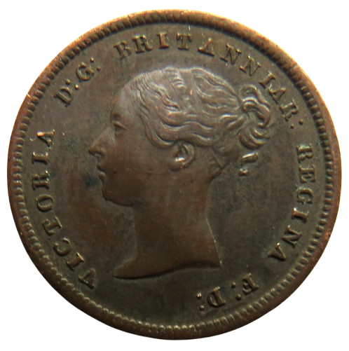 1844 Queen Victoria Half-Farthing Coin - Great Britain