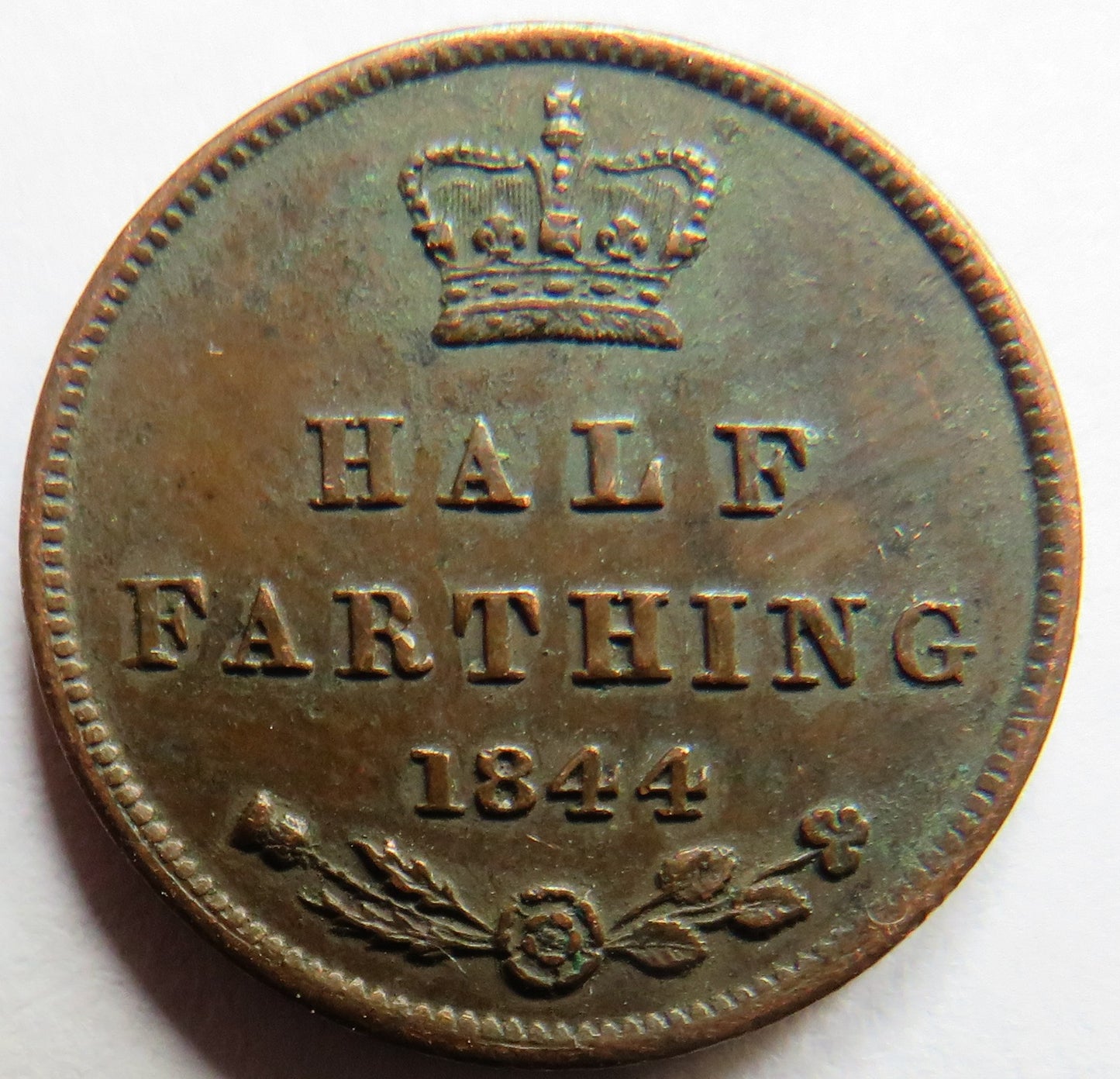 1844 Queen Victoria Half-Farthing Coin - Great Britain