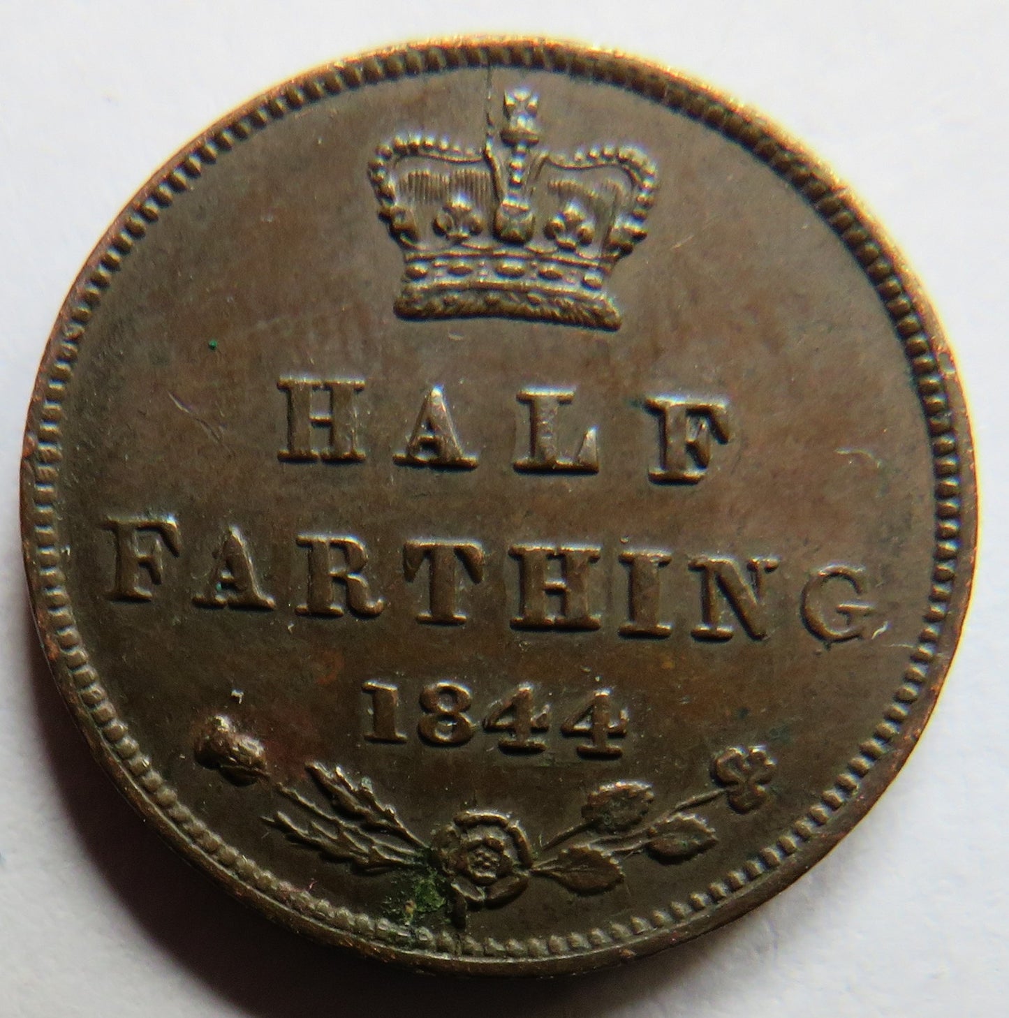 1844 Queen Victoria Half-Farthing Coin - Great Britain