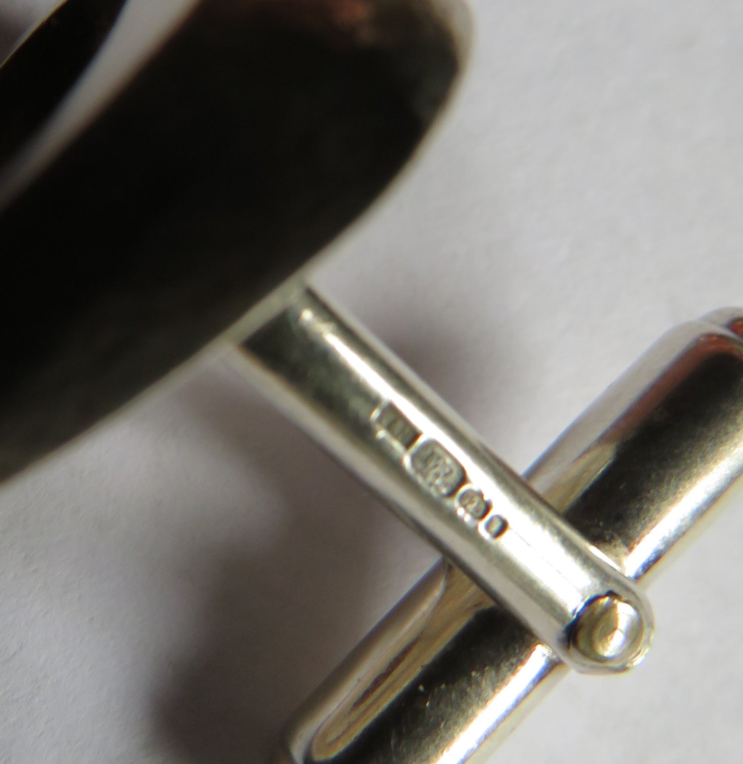 Stylish Pair of Men's Modernist Sterling Silver Cufflinks Fully Hallmarked