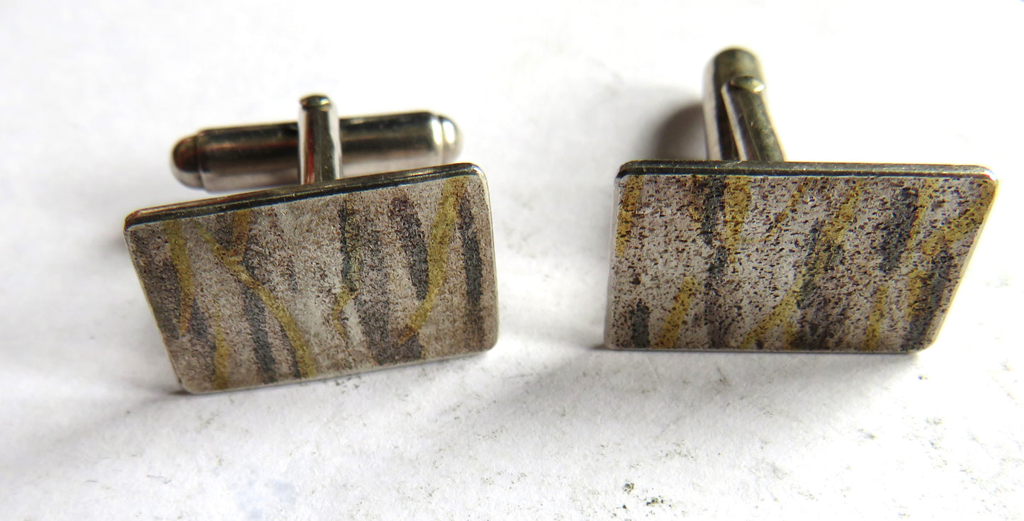 Stylish Pair of Men's Sterling Silver Cufflinks Fully Hallmarked