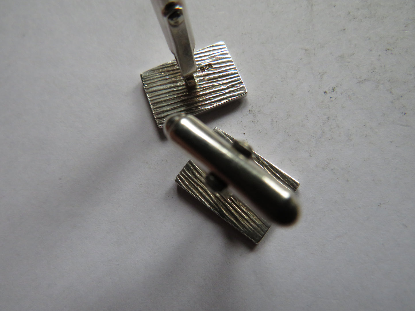 Scotland Solitaire Flag Sterling Silver Men's Cufflinks
