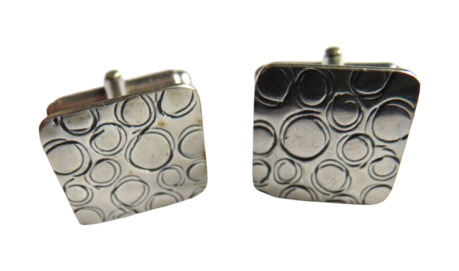 Stylish Pair of Men's Sterling Silver Cufflinks Fully Hallmarked