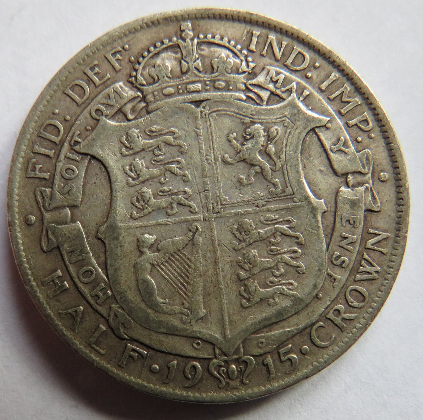 1915 King George V Silver Halfcrown Coin - Great Britain