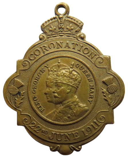 1911 King George V Coronation Corporation Celebration Glasgow Medal