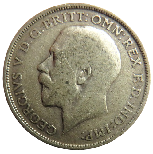 1914 King George V Silver One Florin Coin - Great Britain