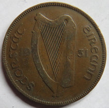 Load image into Gallery viewer, 1931 Ireland One Penny Coin
