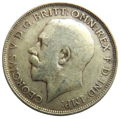 1918 King George V Silver One Florin Coin - Great Britain