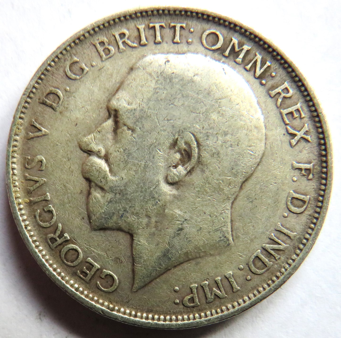 1918 King George V Silver One Florin Coin - Great Britain