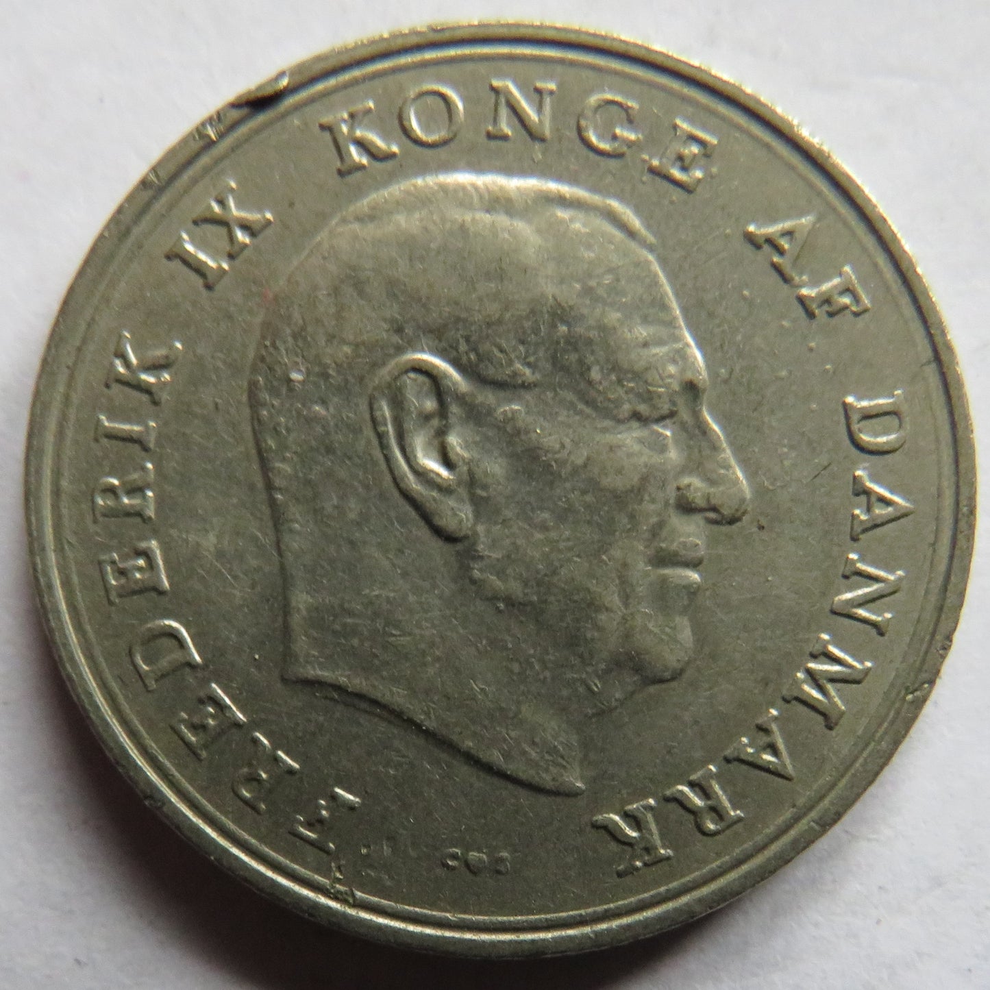 1963 Denmark One Krone Coin