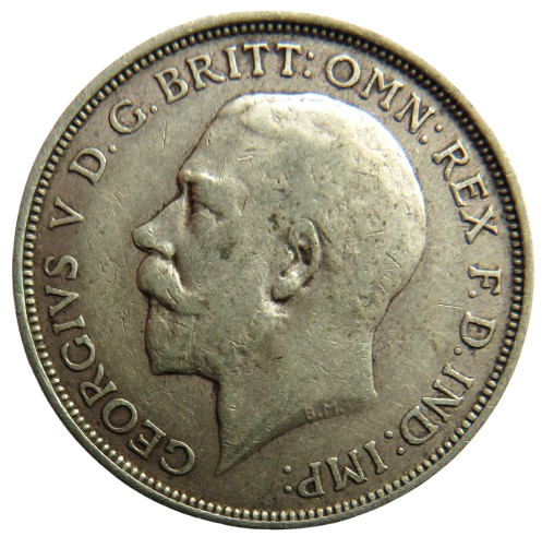 1919 King George V Silver One Florin Coin - Great Britain