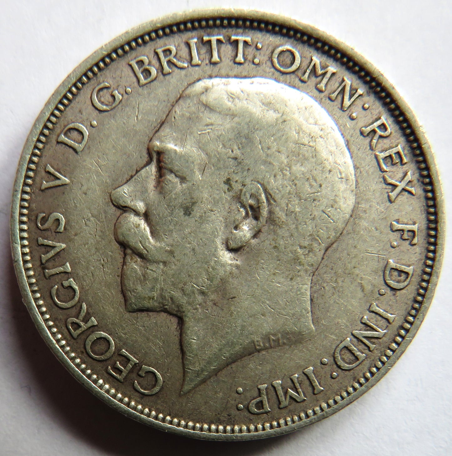 1919 King George V Silver One Florin Coin - Great Britain